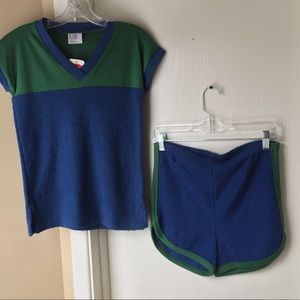 VTG Deadstock color block athletic set